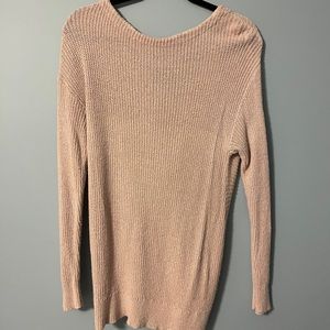 Pink twist back sweater